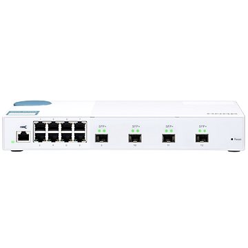 Obrázok QNAP managovatelný switch QSW-M408-2C (12portů: 8x Gigabit port + 4x 10G SFP+ /2x 10GbE kombo porty) QSW-M408-2C