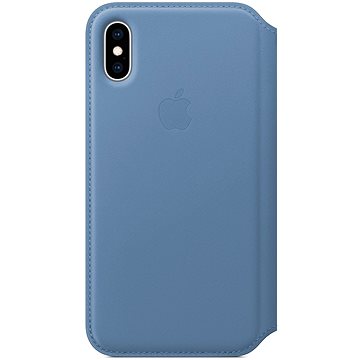 Obrázok iPhone XS Kožené puzdro Folio nevädzovo modré (MVFD2ZM/A)