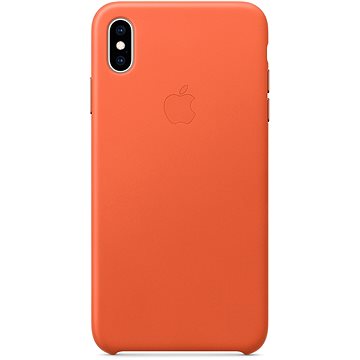 Obrázok iPhone XS Max Kožený kryt tmavo oranžový (MVFY2ZM/A)