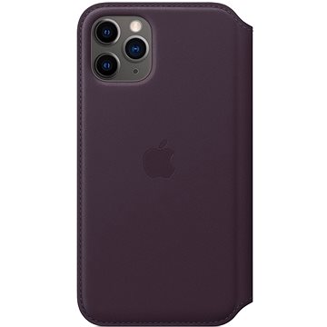 Obrázok Apple iPhone 11 Pro Kožené puzdro Folio baklažánové (MX072ZM/A)