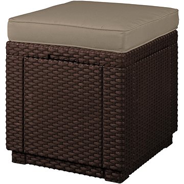 Obrázok ALLIBERT /209435/ TABURETKA S PODUSKOU CUBE BROWN + BEIGE