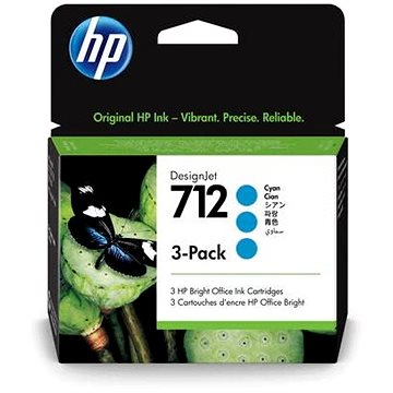 Obrázok HP 3ED77A č. 712 azúrový multipack