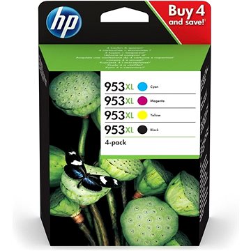 Obrázok HP 953XL High Yield C/M/Y/K Original Ink Cartridge 4-pack, EDS-3HZ52AE