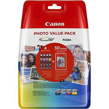 Obrázok Canon CLI-526 multipack + fotopapier PP-201 (4540B017)