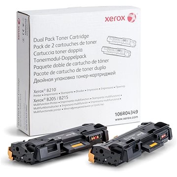 Obrázok Xerox black toner dualpack pro B210/B205/B215 (2x 3 000 stran) 106R04349