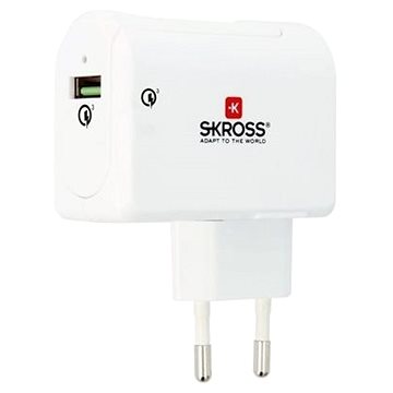 Obrázok Skross SKROSS USB nabíjací adaptér Quick charge 3.0 Euro, 3000mA, 1x USB výstup