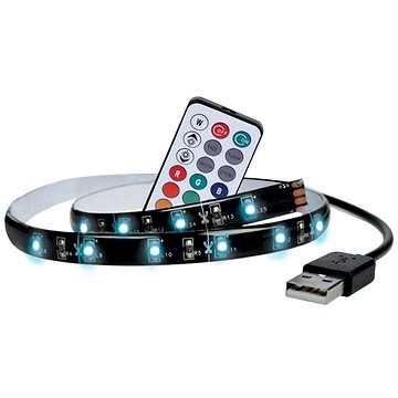 Obrázok Solight SADA 2x LED RGB Pásik pre TV s diaľkovým ovládačom LED/USB 2x50cm SL0139