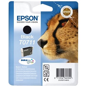 Obrázok Epson Singlepack Black T0711 DURABrite Ultra Ink (C13T07114012)