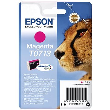 Obrázok Epson Singlepack Magenta T0713 DURABrite Ultra Ink (C13T07134012)