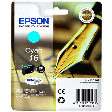 Obrázok Epson Singlepack Cyan 16 DURABrite Ultra Ink (C13T16224012)