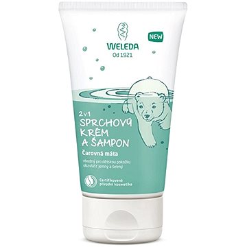 Obrázok Weleda Kids Magic Mint sprchový krém a šampón pre deti 2 v 1  150 ml