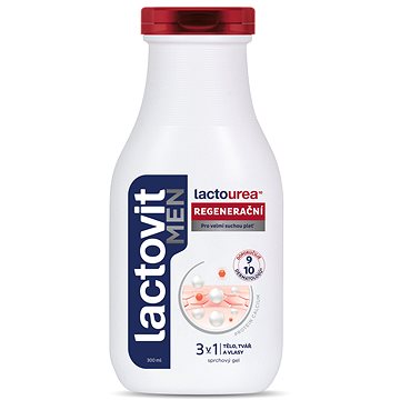 Obrázok LACTOVIT Men Lactourea1° Regeneračný 3 v 1 sprchovací gél 300 ml (8411135005297)