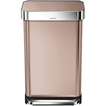 Obrázok Simplehuman Pedálový kôš 45l, obdĺžnikový, rose gold (CW2034)