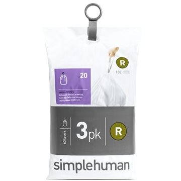 Obrázok Simplehuman Vrecká do koša typ R, 10l, 3 x balenie po 20 ks (60 sáčkov) (CW0253)