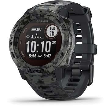 Obrázok Garmin GPS sportovní hodinky Instinct Solar Camo Black Optic 010-02293-05