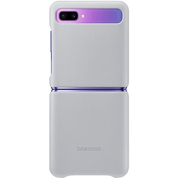 Obrázok Samsung Leather Cover pro Galaxy Z Flip (EF-VF700LSEGEU) strieborný