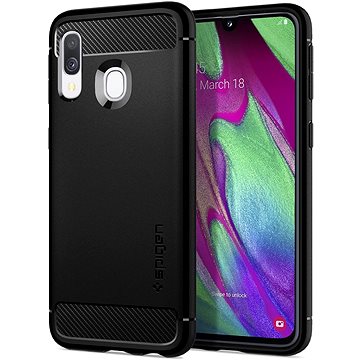 Obrázok Spigen Rugged Armor Black Samsung Galaxy A40 (618CS26244)