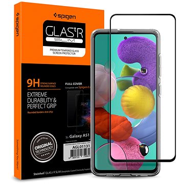 Obrázok Spigen Full Cover ochranné sklo na Samsung Galaxy A51, čierne (AGL01131)