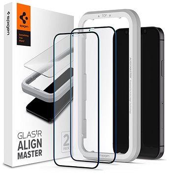 Obrázok Spigen Glas tR ALM FC Black 2P iPhone 12 mini (AGL01812)