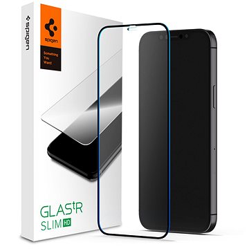 Obrázok Spigen Glas.Tr Slim Full Cover ochranné sklo na iPhone 12 Pro Max, čierne