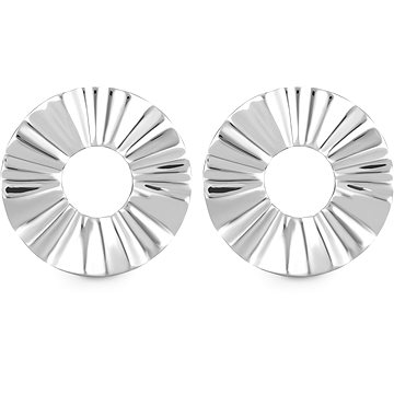 Obrázok Rosefield náušnice Lois Liquid Waved Coin Earring Silver