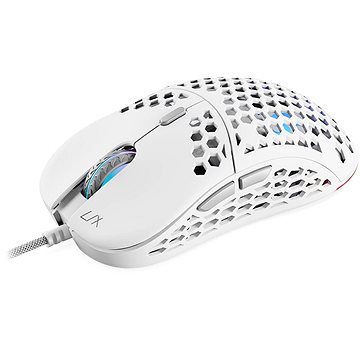 Obrázok SPC Gear herní myš LIX onyx white / drátová / optická / PMW3325 / 800-8000dpi/1000Hz/ 6 tlačítek/ 59g / RGB / USB / bílá SPG080