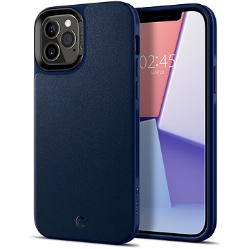 Obrázok Spigen Leather Brick Navy iPhone 12/iPhone 12 Pro (ACS01735)