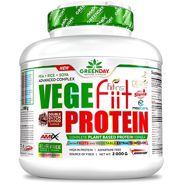 Obrázok Amix Nutrition Vege-Fiit Protein, 2000 g, Double Chocolate (8594159530973)