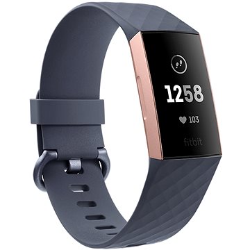 Obrázok Fitbit Charge 3 - Rose Gold / Blue Grey FB409RGGY-EU