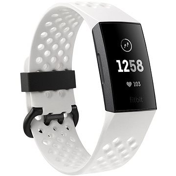 Obrázok Fitbit Charge 3 Special Edition (NFC) - Graphite / White Silicone FB410GMWT-EU