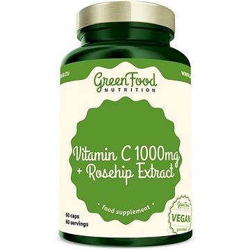 Obrázok GreenFood Nutrition Vitamín C 1000mg + Extrakt ze šípků 60cps.B112 (8594193923960)