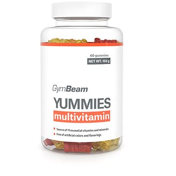 Obrázok GymBeam Yummies Multivitamin 60 kaps. orange lemon cherry