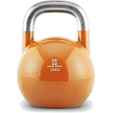 Obrázok Capital Sports Compket 28, 28kg, oranžová, činka kettlebell, guľové závažie