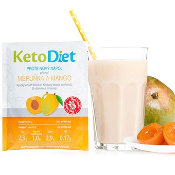 Obrázok KetoDiet proteinový nápoj – marhuľa a mango (7 porcií) (8594181011181)