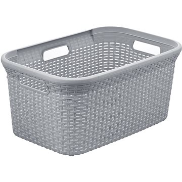 Obrázok Kôš na prádlo RATTAN STYLE 45 l - sv. šedý (00708-099)