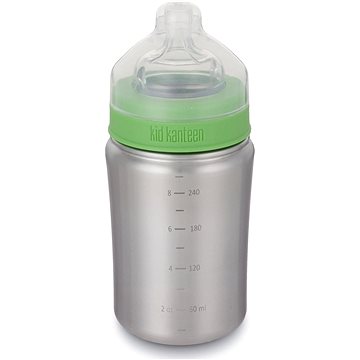 Obrázok Klean Kanteen Baby Bottle w/Medium Flow Nipple - brushed stainless 266 ml (763332035767)