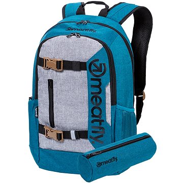 Obrázok Meatfly Basejumper 6 Backpack, Heather Petrol, Heather Grey (8590201760268)