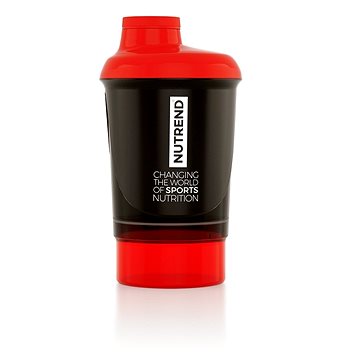 Obrázok Nutrend Shaker 2019, čierny 300 ml + zásobník (8594014868050)