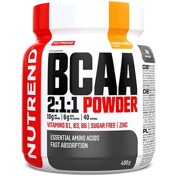 Obrázok Nutrend BCAA Mega Strong Drink (2:1:1), 400 g, mango (VS-106-400-MN)