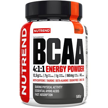 Obrázok nápoj Nutrend BCAA Energy Mega Strong Powder 500g pomeranč