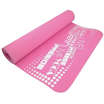 Obrázok Podložka LIFEFIT YOGA MAT TPE, 183x61x0,4cm, ružová