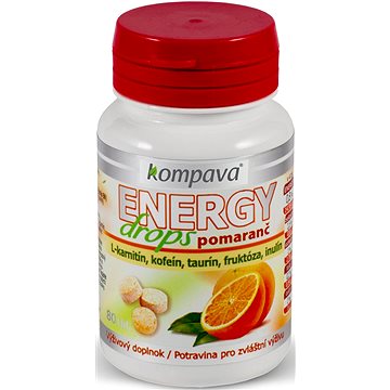 Obrázok KOMPAVA Energy drops pomaranč 80 tbl