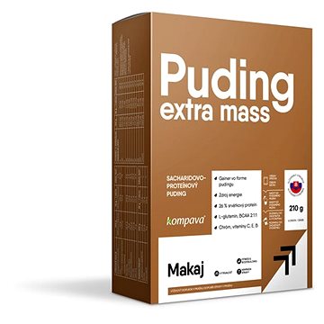 Obrázok Kompava Extra mass puding, 6x35 g vanilka-čokoláda (8586011210642)