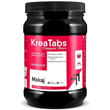 Obrázok Kompava KreaTabs Creapure® Gluco, 540 g, 180 dávok (8586011215340)