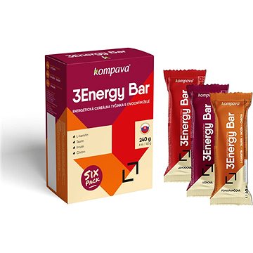 Obrázok Kompava 3Energy Bar Sixpack, 6x40 g, mix (8586011215500)