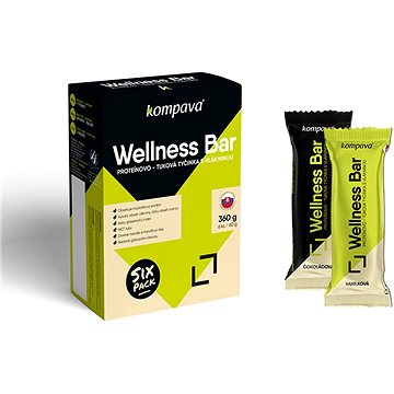 Obrázok Kompava Wellness Bar Sixpack, 6x60 g, mix (8586011215531)