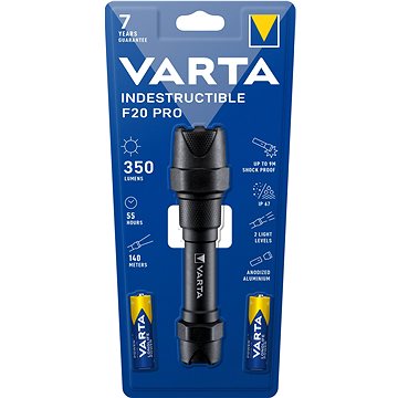 Obrázok Varta Indestructible F20 Pro 6 Watt LED Aluminum 350 Lumen, 18711 101 421