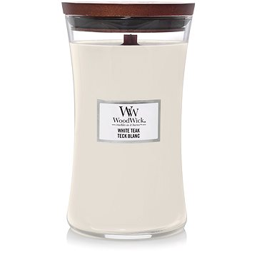 Obrázok WOODWICK SVIECKA OVALNA VAZA WHITE TEAK 609,5G, 93039E