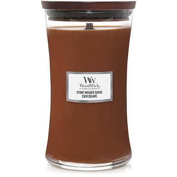 Obrázok Woodwick Suede & Sandalwood vonná sviečka s dreveným knotom 609,5 g