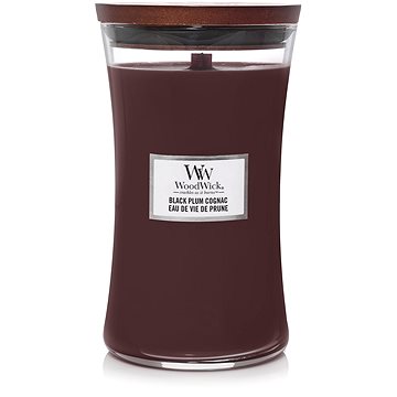 Obrázok Woodwick Black Plum vonná sviečka s dreveným knotom 609,5 g